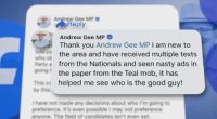 Former cabinet minister and current independent MP for Calare Andrew Gee has drawn attention for a social media blunder overnight. In a Facebook post which called out his former party the Nationals, one of the top comments was full of praise for the politician but the comment appeared to come from Gee's own account.