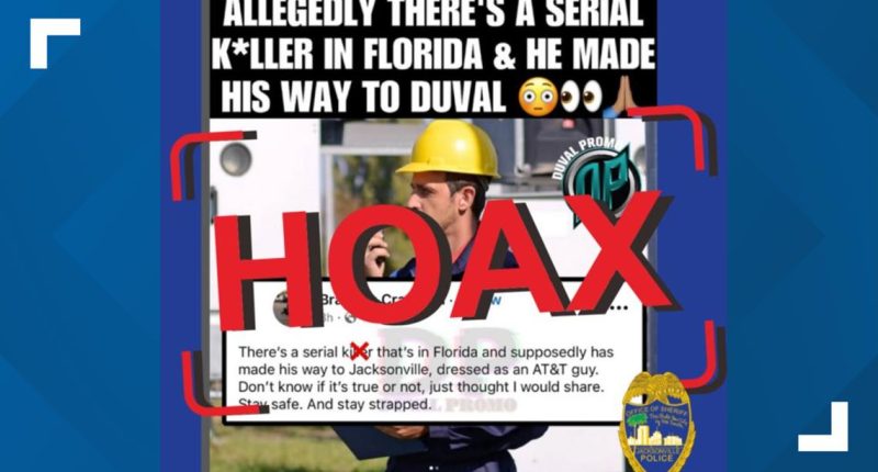 Jacksonville Sheriff's Office debunks 'serial killer in Florida' rumors as hoax