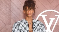 Jaden Smith Turns Heads in a Bold Gender-Fluid Tweed Blouse at Louis Vuitton Show