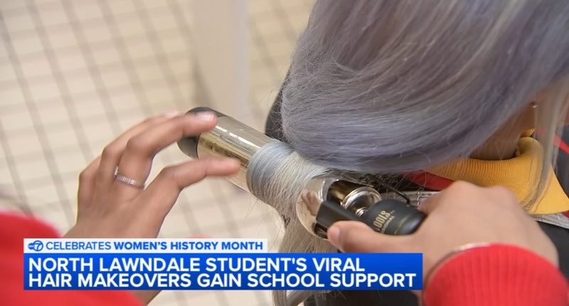 Jessica Thurmond gives free hair makeovers in North Lawndale College Prep school bathroom; TikTok video goes viral
