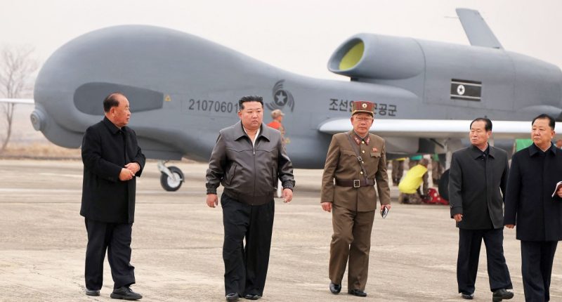 Kim observes tests of North Korea’s new reconnaissance and attack drones