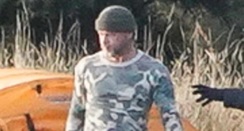 Living off the grid! Brad Pitt sports a beard and wears a beanie as he goes camping in New Zealand