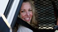 FILE - Lori Vallow Daybell sits in a police car after a hearing at the Fremont County Courthouse in St. Anthony, Idaho, on Aug. 16, 2022. The sister of Tammy Daybell, who was killed in what prosecutors say was a doomsday-focused plot, told jurors Friday, April 28, 2023, that her sister's funeral was held so quickly that some family members couldn't attend. The testimony came in the triple murder trial of Vallow Daybell, who is accused along with Chad Daybell in Tammy's death and the deaths of Vallow Daybell's two youngest children. (Tony Blakeslee/East Idaho News via AP, Pool, File)