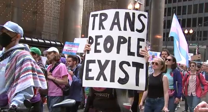 'March for Trans Equality' held downtown Chicago, supports members of LGBTQ+ community ahead of Transgender Day of Visibility