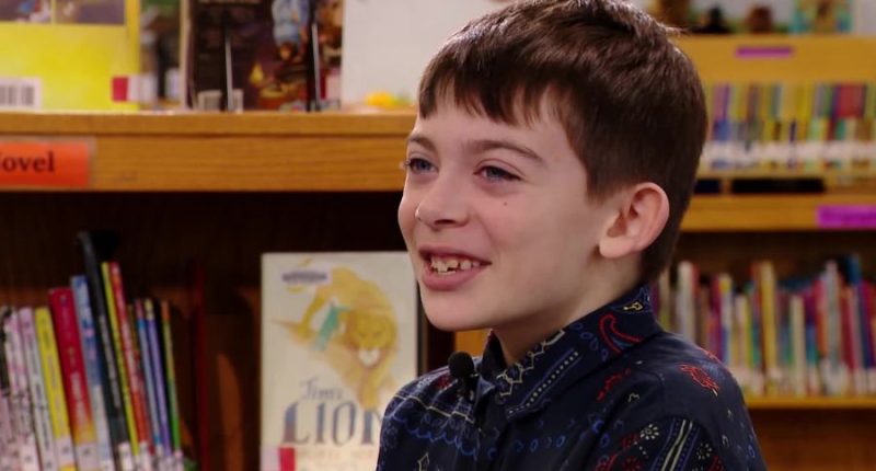 Isaac Sonka, a student at Sandy Hill Elementary, speaks with News 8.