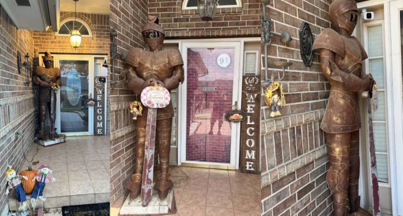 Photos of knight statue provided by Brito family.