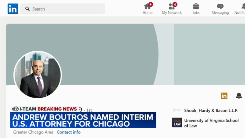 President Donald Trump administration names Andrew Boutros as interim US attorney for Northern District of Illinois: I-Team