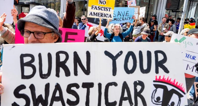 Protests against Elon Musk, DOGE swarm Tesla showrooms