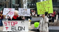 Protests hit Tesla stores to oppose Elon Musk's DOGE policies