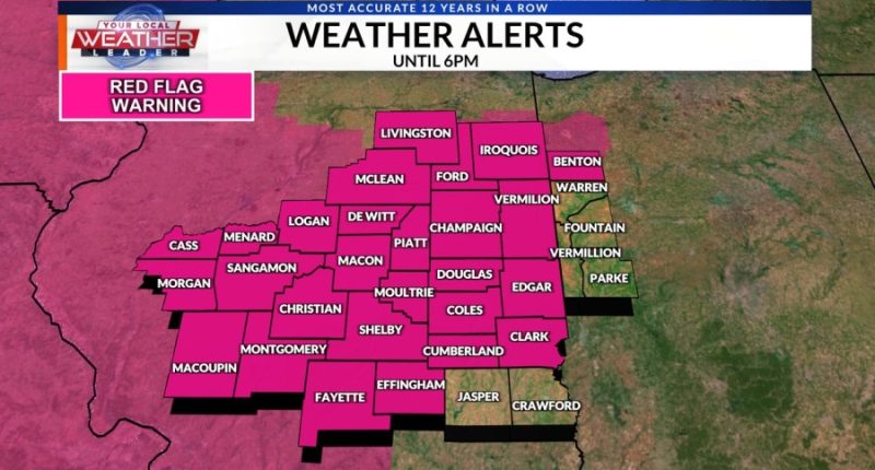 Red Flag Warning issued for Central Illinois, outdoor burning discouraged