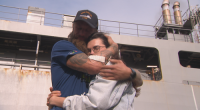 Rower reunites with family in Sydney.