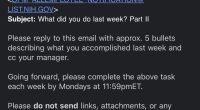 Second email to federal workers comes with caveat