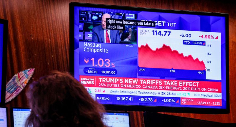 Stocks tumble for second-straight day as tariffs take effect