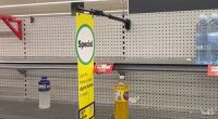 Supermarket shelves along the south-east Queensland coast have been stripped bare as Tropical Cyclone Alfredinches closer to the coastline.