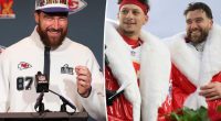 Travis Kelce gets cheeky with fans as he reunites with Patrick Mahomes for offseason golf outing