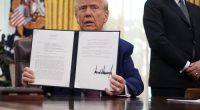 WASHINGTON, DC - FEBRUARY 13: U.S. President Donald Trump delivers remarks after signing an executive order on reciprocal tariffs in the Oval Office at the White House on February 13, 2025 in Washington, DC. Trump announced his plan to increase U.S. tariffs to match the rates other nations charge to import American goods. (Photo by Andrew Harnik/Getty Images)