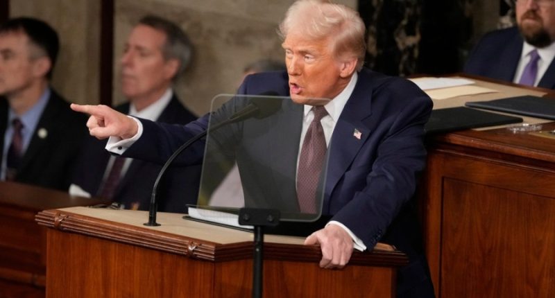 Trump clashes with Democrats at testy joint address
