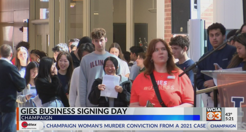 U of I's Gies College of Business offers signing day for students