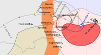 Cyclone Alfred forecast track map Issued at 9:04 am AEST Friday 7 March 2025. Refer to Tropical Cyclone Advice Number 28.