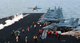 $70M Navy F-18 fighter jet falls into Red Sea off the USS Harry S Truman