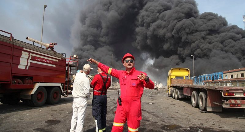 A massive explosion at an Iranian port linked to missile fuel shipment kills 5, injures over 700
