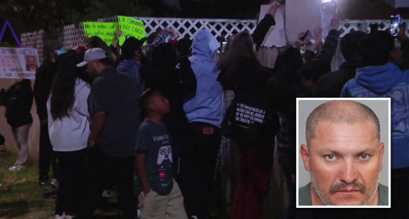 Angry mob targets wrong house after accused serial cat killer released from jail as vigil turns violent