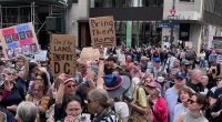 Anti-Trump demonstrators rally across the US
