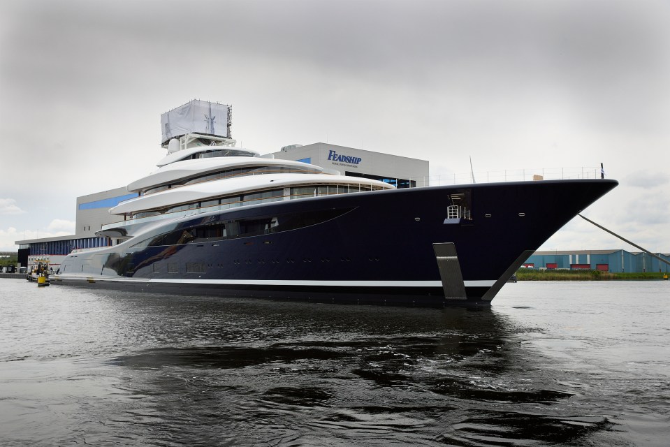 A 119-meter hydrogen fuel-cell superyacht.