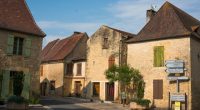 Stone houses in a French village.