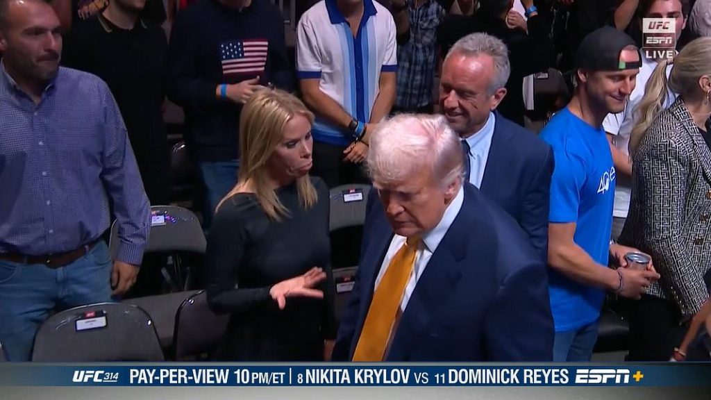 Brutal moment Donald Trump snubs RFK Jr's wife Cheryl Hines at UFC