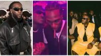 Burna Boy,  Peruzzi spotted at club