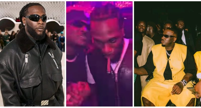 Burna Boy,  Peruzzi spotted at club