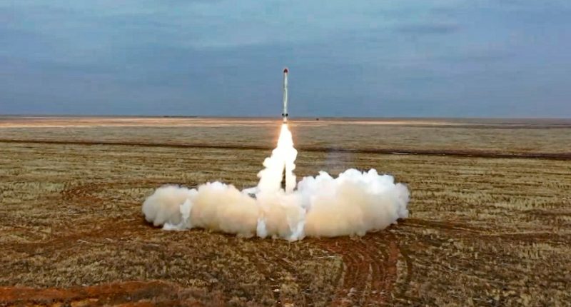Russian Iskander-K missile launch.