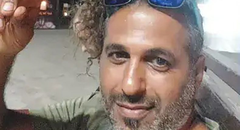 Barak Tzach, diver attacked by a shark.