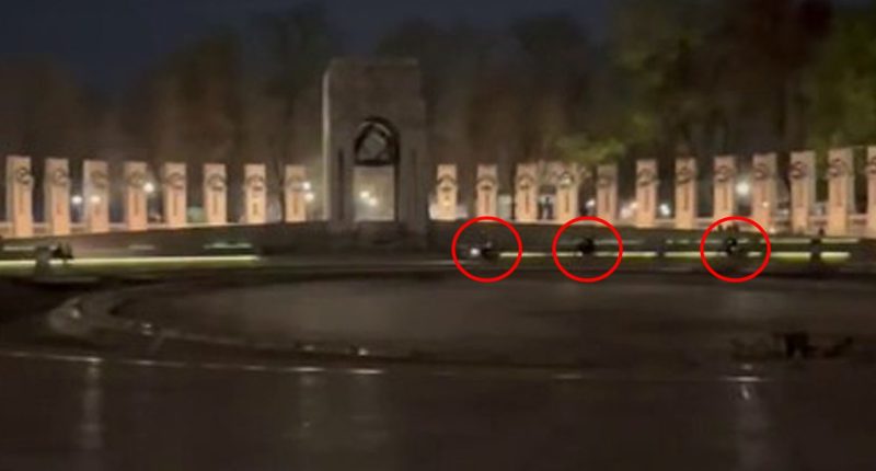Dirt bikes, ATVs driven around World War II memorial in Washington, DC: video