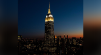 Empire State Building shines in gold, white in memory of Pope Francis after pontiff's death