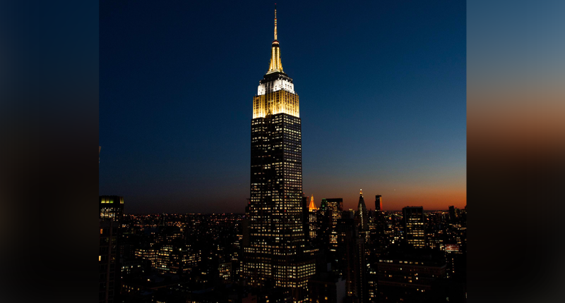 Empire State Building shines in gold, white in memory of Pope Francis after pontiff's death