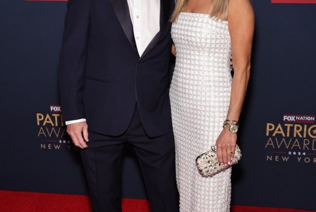GREENVALE, NEW YORK - DECEMBER 05: (L-R) Sean Hannity and Ainsley Earhardt attend FOX Nation's 2024 Patriot Awards at Tilles Center for the Performing Arts on December 05, 2024 in Greenvale, New York. (Photo by Theo Wargo/Getty Images)