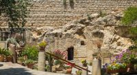 Entrance to the Garden Tomb in Jerusalem.