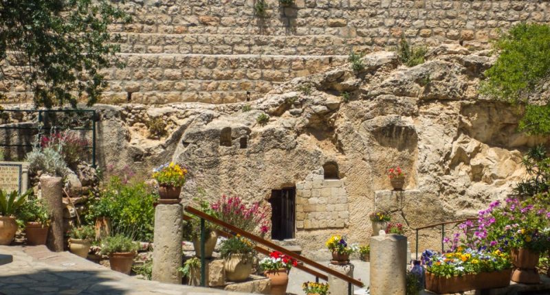 Entrance to the Garden Tomb in Jerusalem.