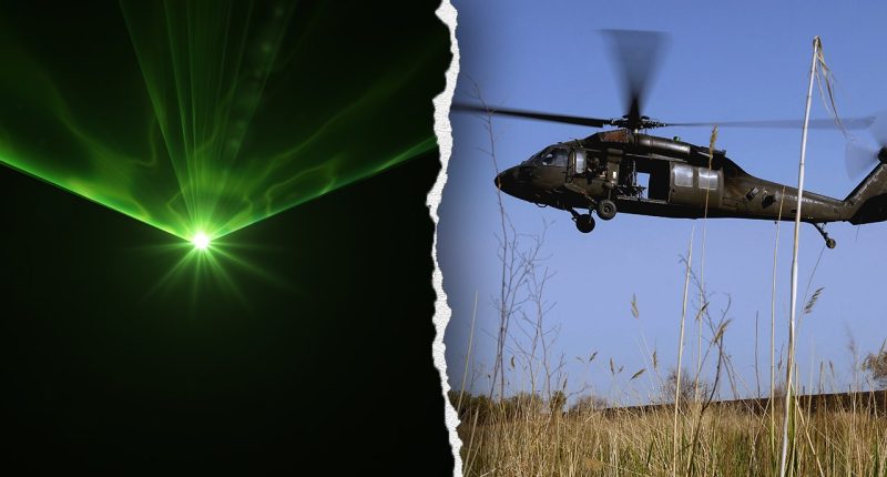 FAA investigating after 'green laser' flashed at Black Hawk helicopter