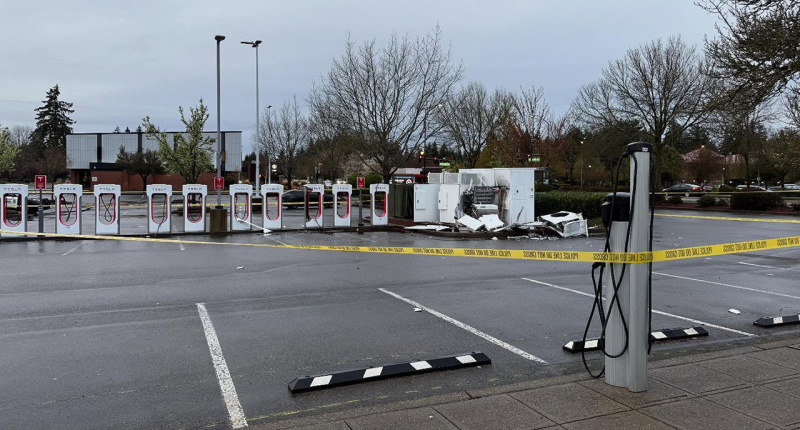 FBI investigating after Washington Tesla charging station damaged following 'loud noise'