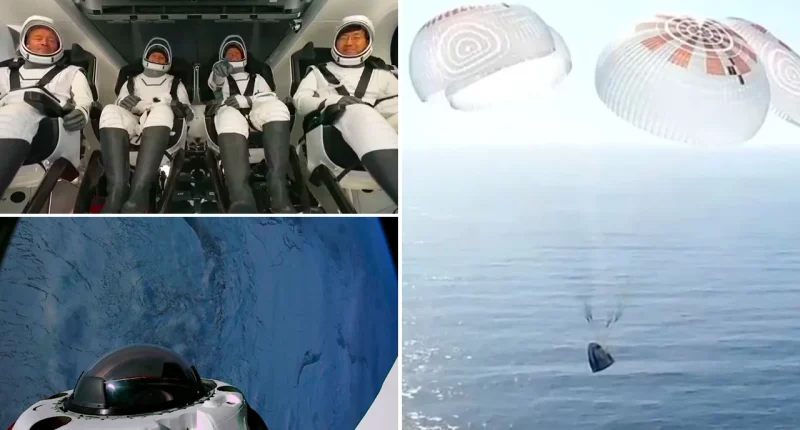 First private SpaceX polar mission splashes down near California