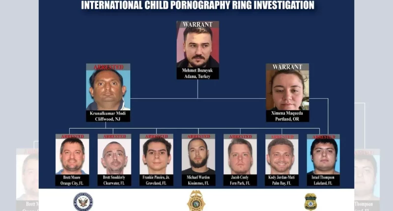 Florida men charged in 'truly heinous' global child porn ring involving over 1M files
