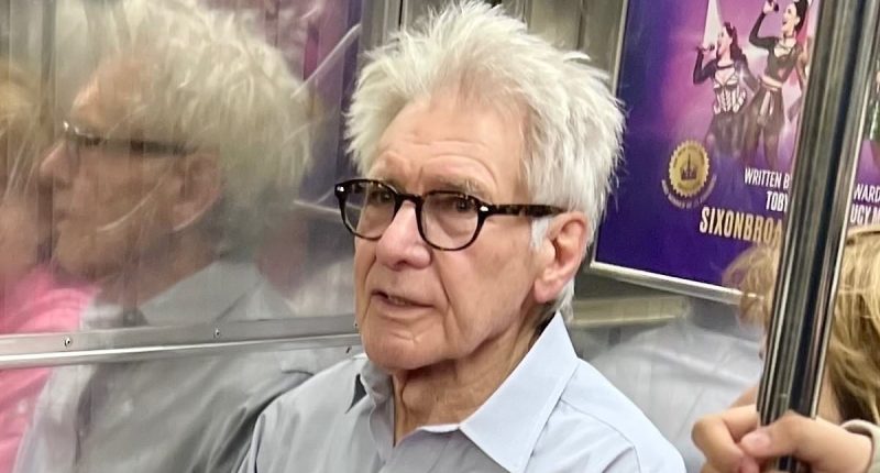 Harrison Ford indulges in rare PDA with Calista Flockhart on subway