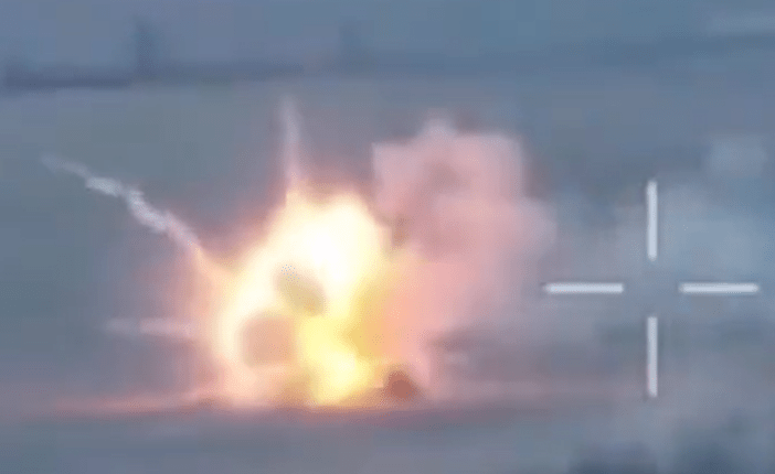 Missile impact explosion.