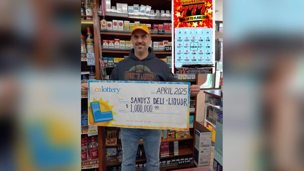 Homeless man wins $1 million on lottery scratcher from California liquor store: report