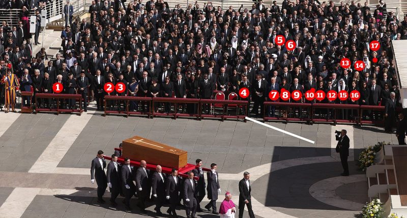 How Trump got in the front row of Pope Francis' funeral