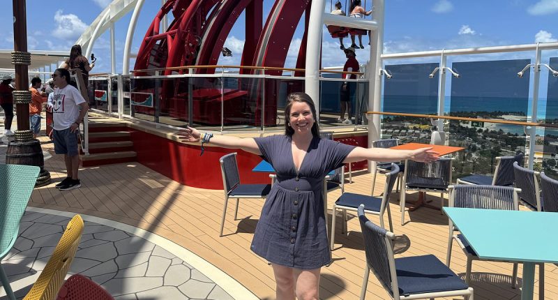 I tested out first ever cruise ship swing that dangles you over ocean