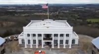 Aerial view of Kid Rock's replica White House.